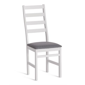 Обеденный стул ROSARIO / white, ткань тёмно-серая (150), id 20215 в Рязани